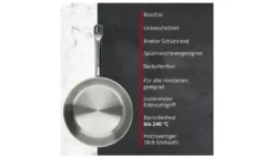 Meisterkoch Edelstahlpfanne tief Ø 28 cm CELSUS