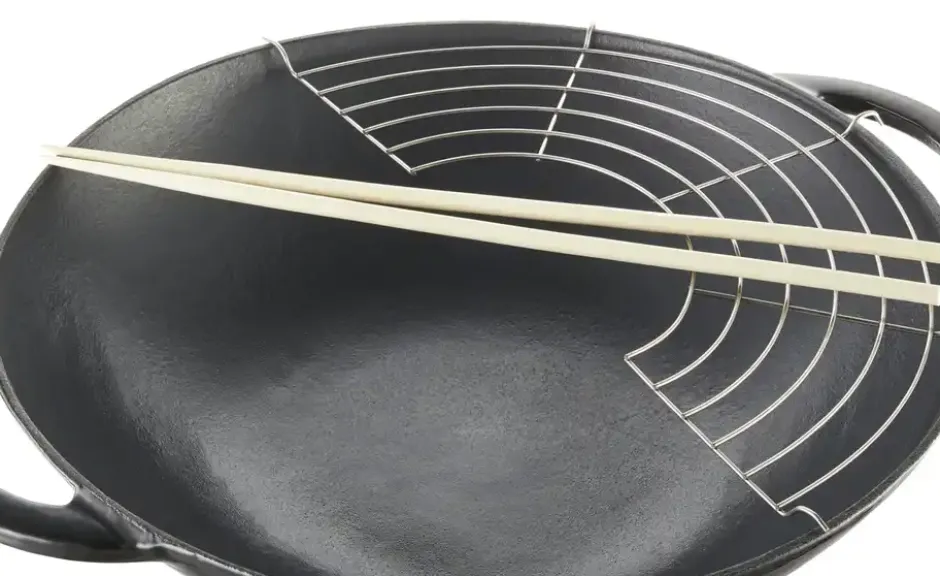 Meisterkoch Gusseisen-Wok mit Deckel OPUS