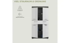 Midischrank SCHLOONSEE, Breite 74cm, 4 Türen, 1 Schubkasten, 4 Fächer, MDF-Front in verschiedenen Farben erhältlich, Badmöbel, Badschrank, Schrank, Bad Schloonsee