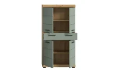 Midischrank SCHLOONSEE, Breite 74cm, 4 Türen, 1 Schubkasten, 4 Fächer, MDF-Front in verschiedenen Farben erhältlich, Badmöbel, Badschrank, Schrank, Bad Schloonsee