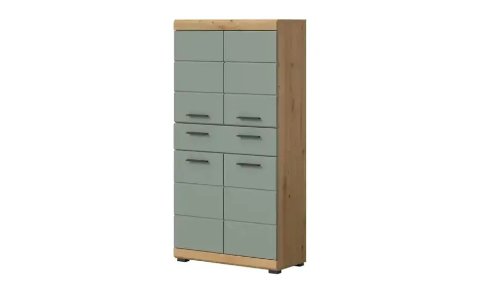 Midischrank SCHLOONSEE, Breite 74cm, 4 Türen, 1 Schubkasten, 4 Fächer, MDF-Front in verschiedenen Farben erhältlich, Badmöbel, Badschrank, Schrank, Bad Schloonsee