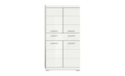 Midischrank SCHLOONSEE, Breite 74cm, 4 Türen, 1 Schubkasten, 4 Fächer, MDF-Front in verschiedenen Farben erhältlich, Badmöbel, Badschrank, Schrank, Bad Schloonsee
