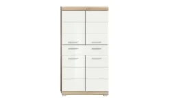 Midischrank SCHLOONSEE, Breite 74cm, 4 Türen, 1 Schubkasten, 4 Fächer, MDF-Front in verschiedenen Farben erhältlich, Badmöbel, Badschrank, Schrank, Bad Schloonsee