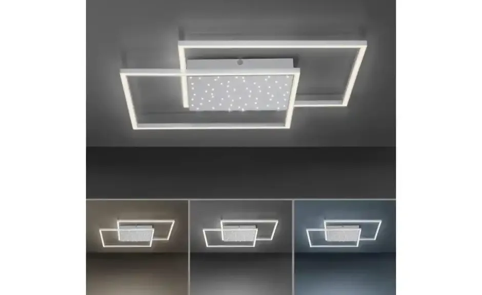 Paul Neuhaus LED-Deckenleuchte, Nickel-matt, mit Sternenhimmel