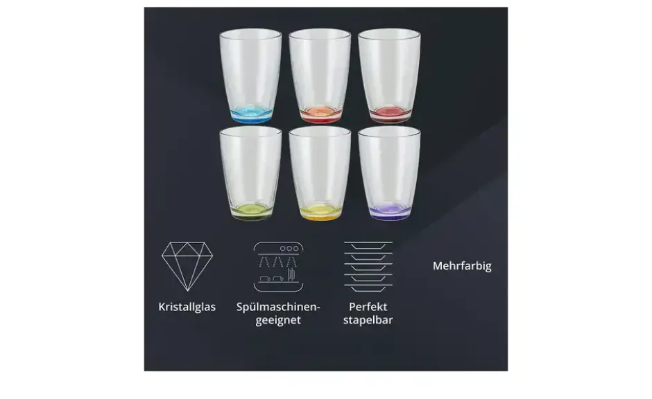 Peill+Putzler Glas 6er-Set Colore