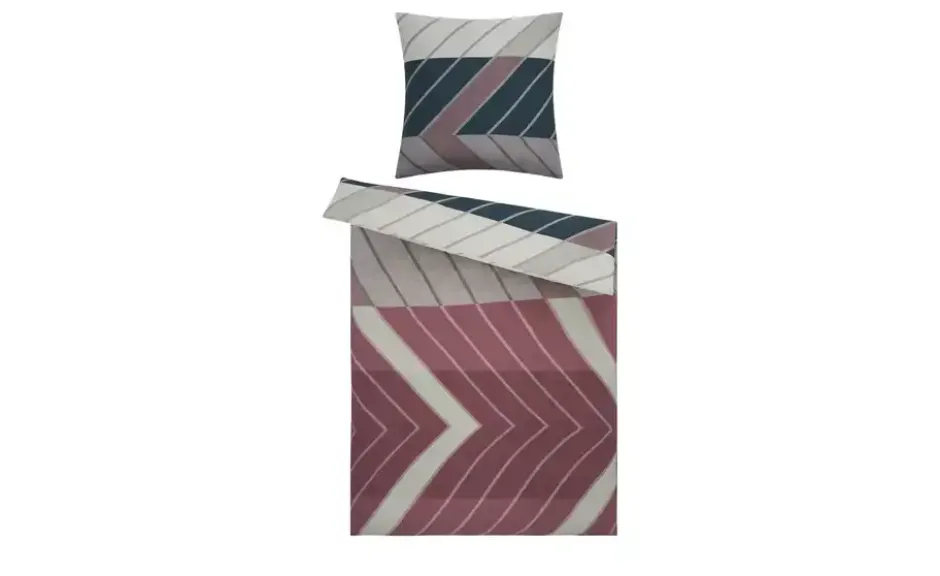 Satin Bettwäsche Zick Zack