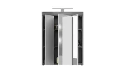 Spiegelschrank SCHLOONSEE, Breite 60cm, inkl. Beleuchtung, 3 Spiegeltüren, 9 Fächer in verschiedenen Farben erhältlich, Badmöbel, Spiegel, Badschrank, Bad Schloonsee