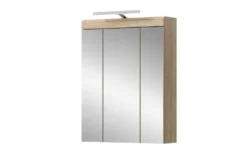 Spiegelschrank SCHLOONSEE, Breite 60cm, inkl. Beleuchtung, 3 Spiegeltüren, 9 Fächer in verschiedenen Farben erhältlich, Badmöbel, Spiegel, Badschrank, Bad Schloonsee