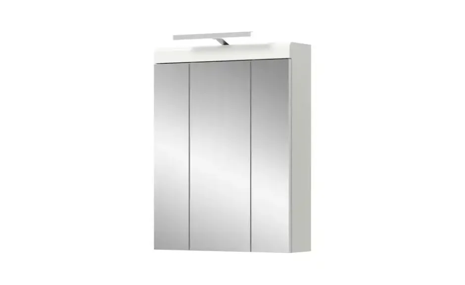 Spiegelschrank SCHLOONSEE, Breite 60cm, inkl. Beleuchtung, 3 Spiegeltüren, 9 Fächer in verschiedenen Farben erhältlich, Badmöbel, Spiegel, Badschrank, Bad Schloonsee