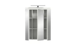 Spiegelschrank SCHLOONSEE, Breite 60cm, inkl. Beleuchtung, 3 Spiegeltüren, 9 Fächer in verschiedenen Farben erhältlich, Badmöbel, Spiegel, Badschrank, Bad Schloonsee