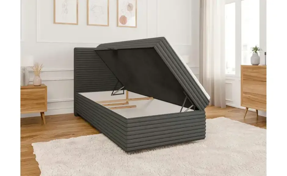 S-STYLE Boxbett .css-bauhey::before{content:'- ';}.css-bauhey::after{content:'- ';}Cord, mit Stauraum und Topper, H3 Neo