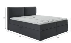 S-STYLE Boxbett .css-bauhey::before{content:'- ';}.css-bauhey::after{content:'- ';}mit Stauraum und Topper, H3 Uma