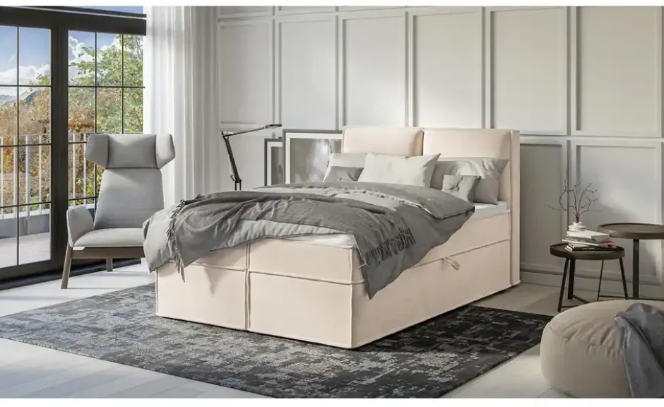 S-STYLE Boxbett .css-bauhey::before{content:'- ';}.css-bauhey::after{content:'- ';}mit Stauraum und Topper, H3 Uma
