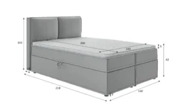 S-STYLE Boxbett .css-bauhey::before{content:'- ';}.css-bauhey::after{content:'- ';}mit Stauraum und Topper, H3 Uma