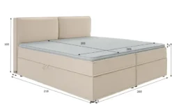 S-STYLE Boxbett .css-bauhey::before{content:'- ';}.css-bauhey::after{content:'- ';}mit Stauraum und Topper, H3 Uma