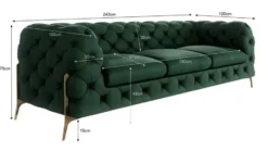 S-STYLE Chesterfield Einzelsofa Natalie