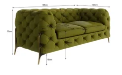 S-STYLE Chesterfield Einzelsofa Natalie
