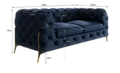 S-STYLE Chesterfield Einzelsofa Natalie