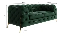 S-STYLE Chesterfield Einzelsofa Natalie