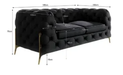 S-STYLE Chesterfield Einzelsofa Natalie