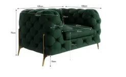 S-STYLE Chesterfield Sessel Natalie