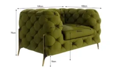 S-STYLE Chesterfield Sessel Natalie
