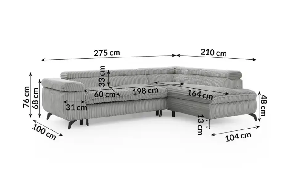 S-STYLE Ecksofa .css-bauhey::before{content:'- ';}.css-bauhey::after{content:'- ';}mit Schlaffunktion Bonnie