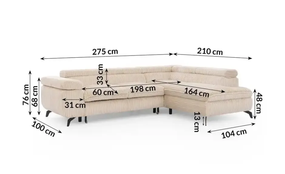 S-STYLE Ecksofa .css-bauhey::before{content:'- ';}.css-bauhey::after{content:'- ';}mit Schlaffunktion Bonnie