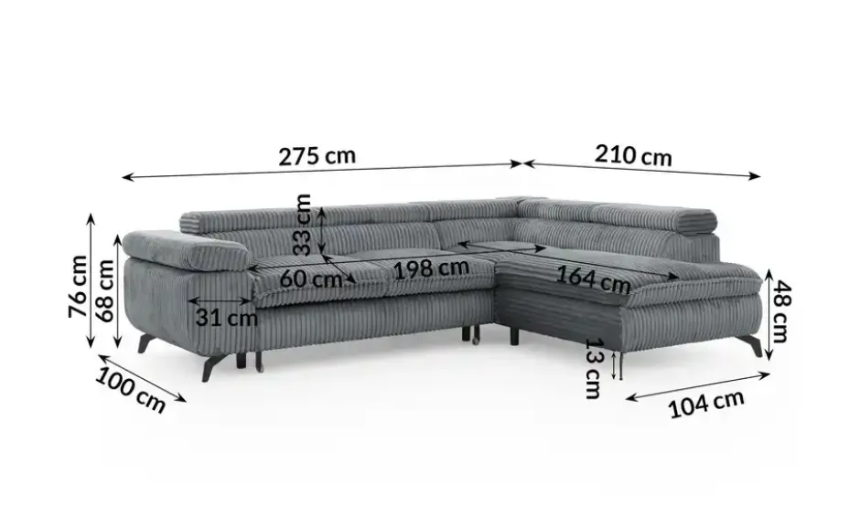 S-STYLE Ecksofa .css-bauhey::before{content:'- ';}.css-bauhey::after{content:'- ';}mit Schlaffunktion Bonnie