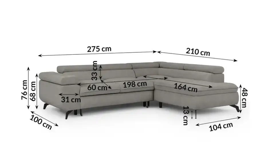S-STYLE Ecksofa .css-bauhey::before{content:'- ';}.css-bauhey::after{content:'- ';}mit Schlaffunktion Bonnie