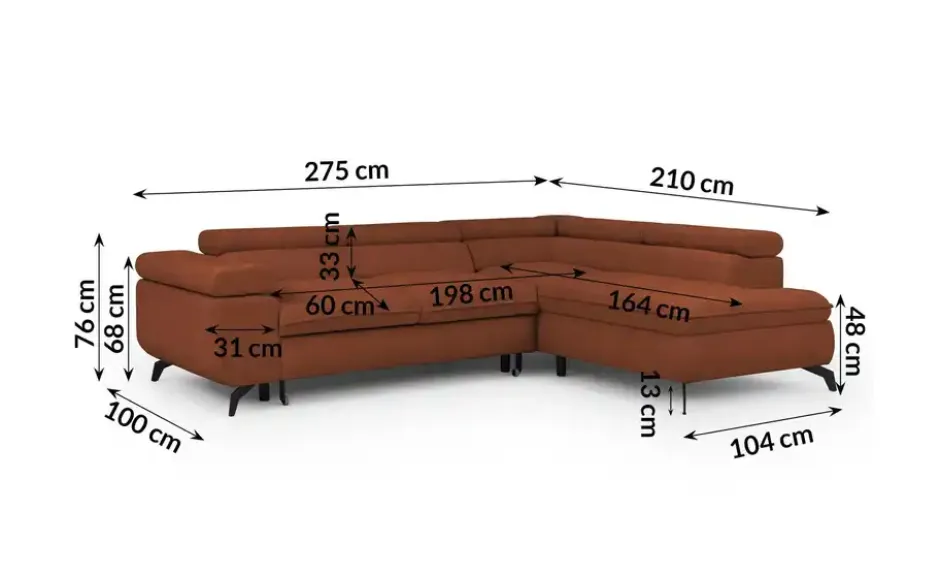 S-STYLE Ecksofa .css-bauhey::before{content:'- ';}.css-bauhey::after{content:'- ';}mit Schlaffunktion Bonnie