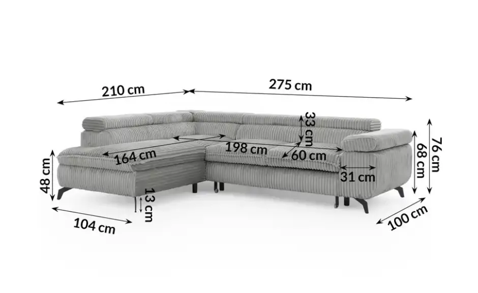 S-STYLE Ecksofa .css-bauhey::before{content:'- ';}.css-bauhey::after{content:'- ';}mit Schlaffunktion Bonnie