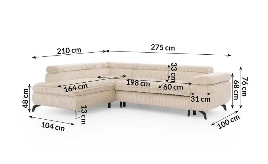 S-STYLE Ecksofa .css-bauhey::before{content:'- ';}.css-bauhey::after{content:'- ';}mit Schlaffunktion Bonnie
