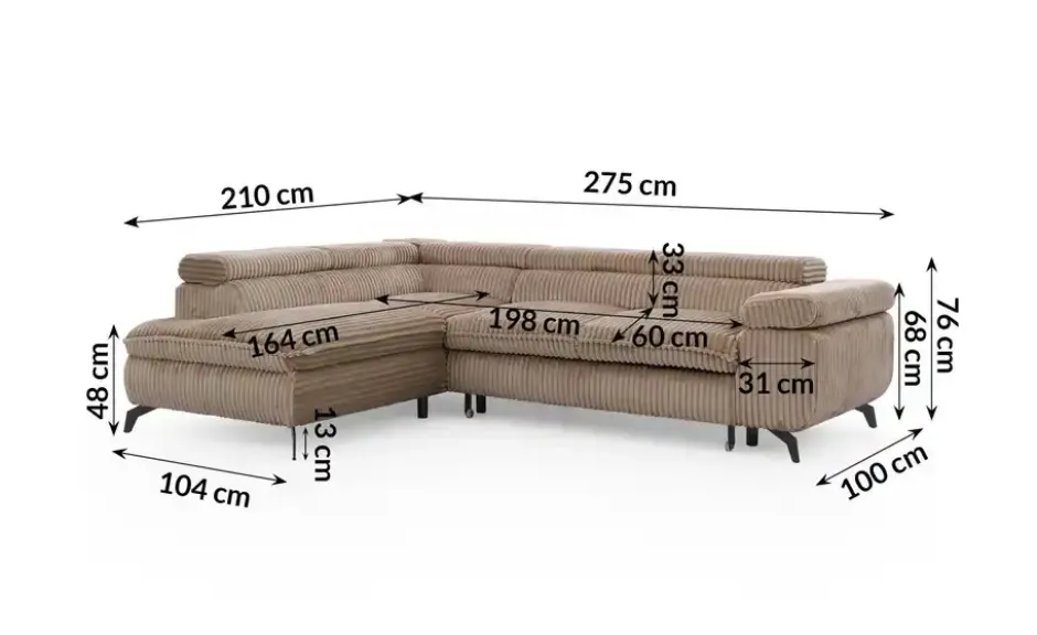 S-STYLE Ecksofa .css-bauhey::before{content:'- ';}.css-bauhey::after{content:'- ';}mit Schlaffunktion Bonnie