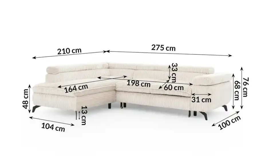 S-STYLE Ecksofa .css-bauhey::before{content:'- ';}.css-bauhey::after{content:'- ';}mit Schlaffunktion Bonnie