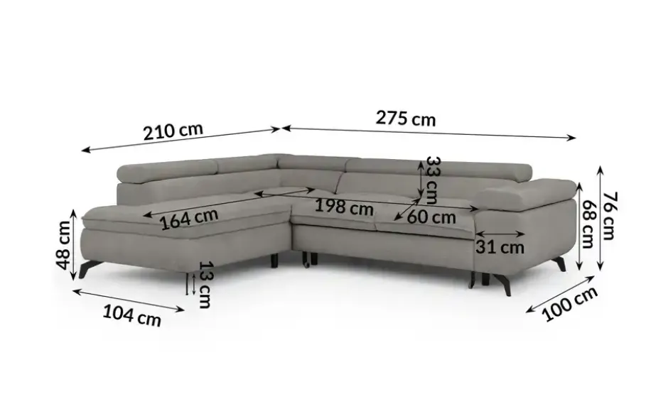 S-STYLE Ecksofa .css-bauhey::before{content:'- ';}.css-bauhey::after{content:'- ';}mit Schlaffunktion Bonnie