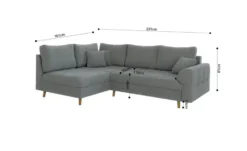 S-STYLE Ecksofa mit Hocker Lars