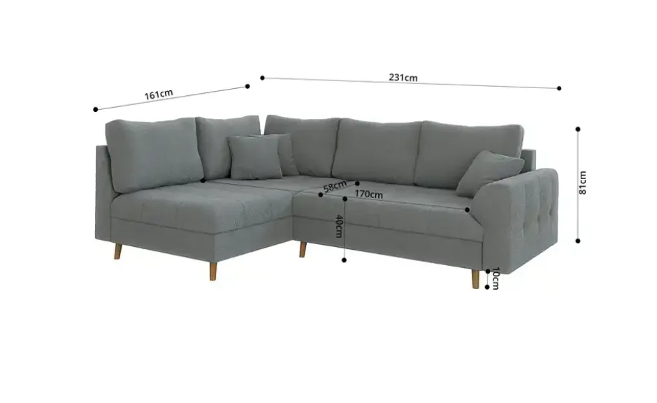 S-STYLE Ecksofa mit Hocker Lars