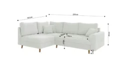 S-STYLE Ecksofa mit Hocker Lars