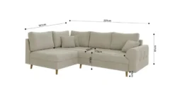 S-STYLE Ecksofa mit Hocker Lars