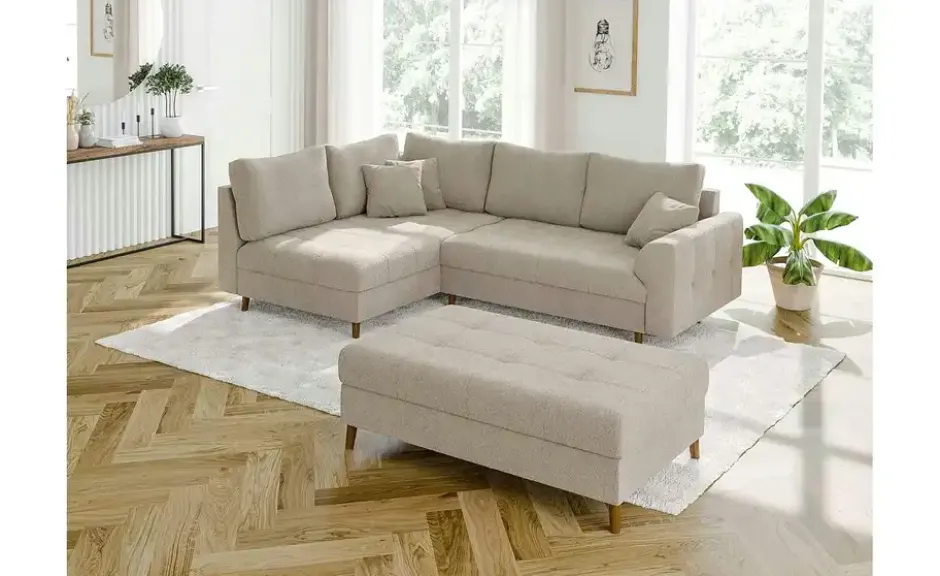S-STYLE Ecksofa mit Hocker Lars
