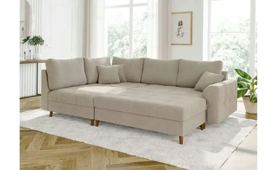S-STYLE Ecksofa mit Hocker Lars