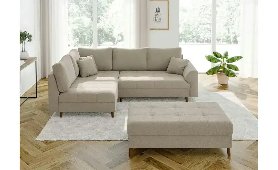 S-STYLE Ecksofa mit Hocker Lars