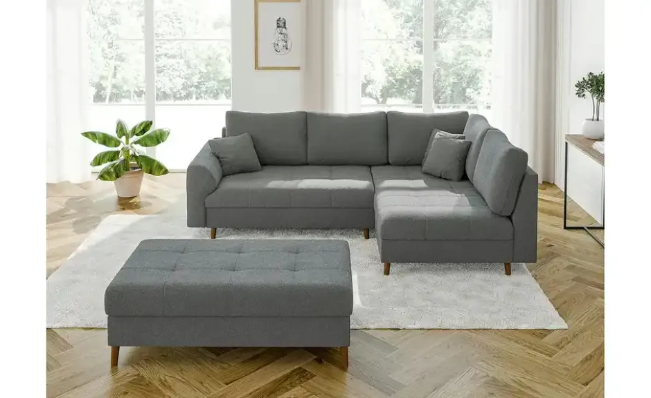 S-STYLE Ecksofa mit Hocker Lars