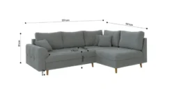 S-STYLE Ecksofa mit Hocker Lars