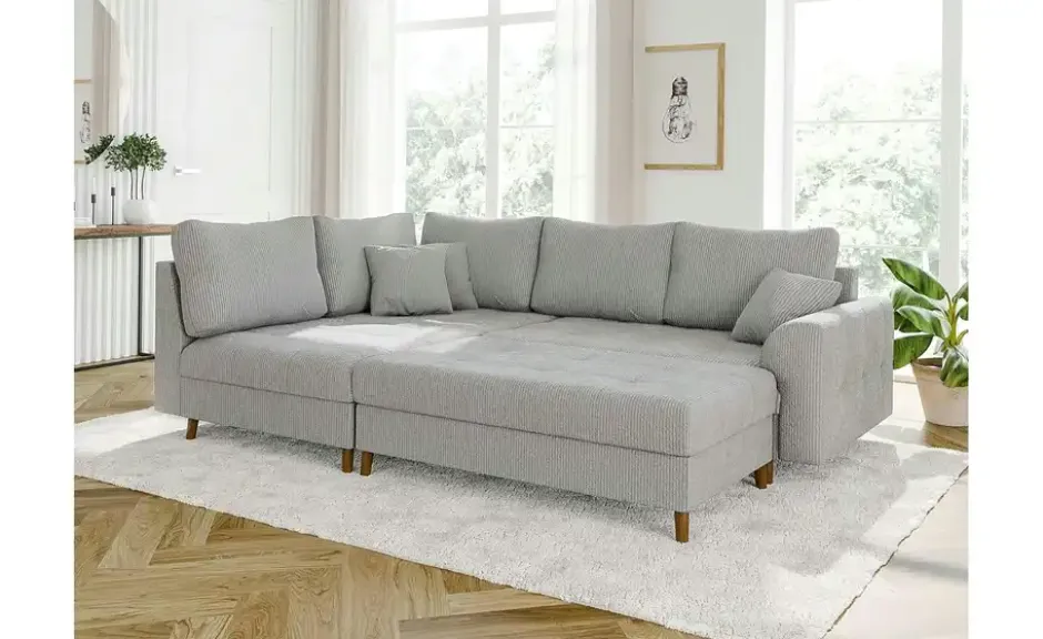 S-STYLE Ecksofa mit Hocker Maya
