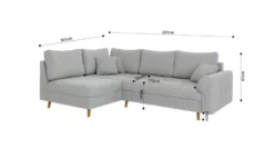 S-STYLE Ecksofa mit Hocker Maya