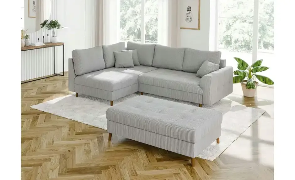 S-STYLE Ecksofa mit Hocker Maya