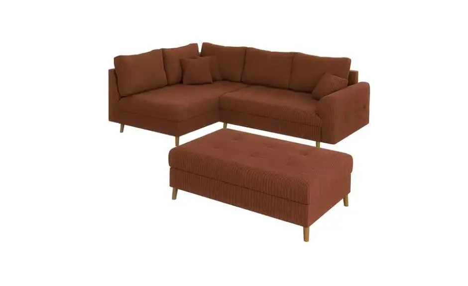 S-STYLE Ecksofa mit Hocker Maya