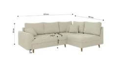 S-STYLE Ecksofa mit Hocker Maya